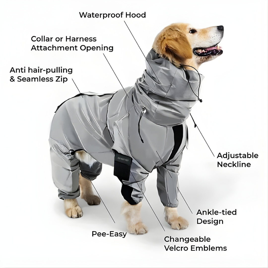 RadiantTrail™ All-Season Reflective Waterproof Dog Coat .