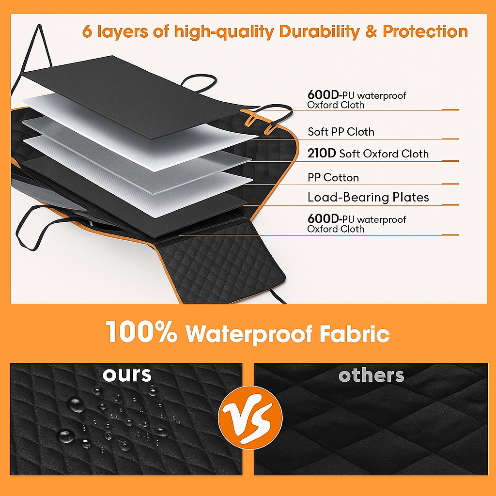 PawRadiant Pro™ - Hard Bottom Dog Car Seat Protector